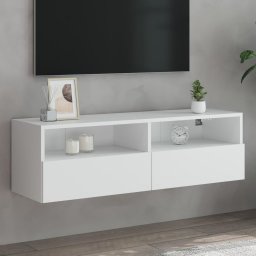Gossi comoda tv de perete, alb, 100x30x30 cm, lemn prelucrat