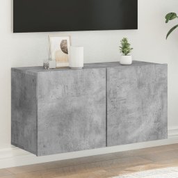 Gossi comoda tv de perete, gri beton, 80x30x41 cm