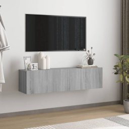 Gossi comoda tv de perete, gri sonoma, 120x30x30 cm, lemn compozit