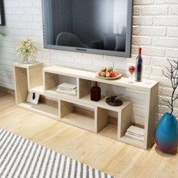 Gossi comoda tv in forma de l dublu, culoare stejar