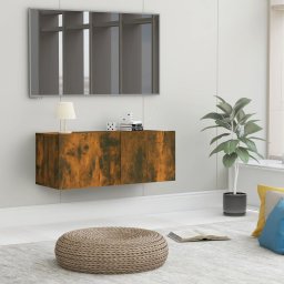 Gossi comoda tv stejar fumuriu 80x30x30 cm lemn prelucrat