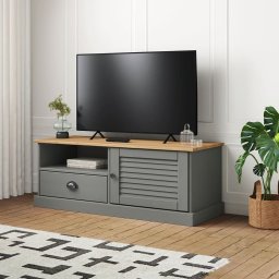 Gossi comoda tv vigo, gri, 106x40x40 cm, lemn masiv de pin