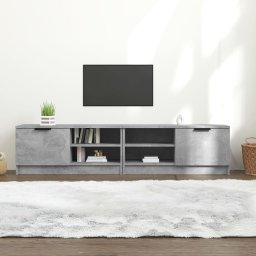 Gossi comoda tv, 2 buc., gri beton, 80x35x36,5 cm, lemn prelucrat
