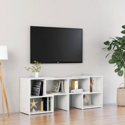 Gossi comoda tv, alb extralucios, 104x30x52 cm, pal