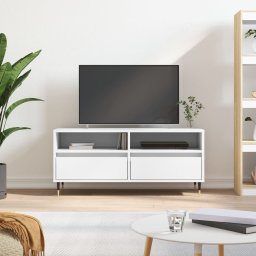 Gossi comoda tv, alb, 100x34,5x44,5 cm, lemn prelucrat