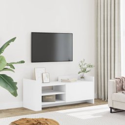 Gossi comoda tv, alb, 100x35x40 cm, lemn prelucrat