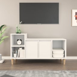 Gossi comoda tv, alb, 100x35x55 cm, lemn prelucrat