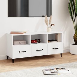 Gossi comoda tv, alb, 102x35x50 cm, lemn compozit