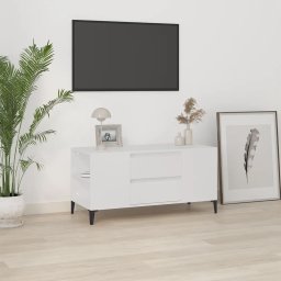 Gossi comoda tv, alb, 102x44,5x50 cm, lemn prelucrat