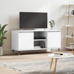 Gossi comoda tv, alb, 104x35x50 cm, lemn compozit