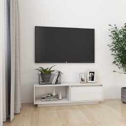 Gossi comoda tv, alb, 110x30x33,5 cm, lemn masiv de pin