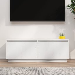Gossi comoda tv, alb, 110x34x40 cm, lemn masiv de pin