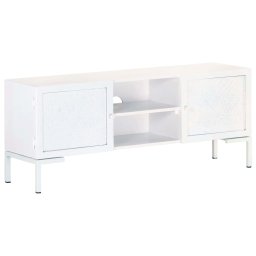 Gossi comoda tv, alb, 115x30x46 cm, lemn masiv de mango
