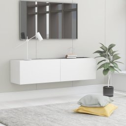 Gossi comoda tv, alb, 120 x 30 x 30 cm, lemn prelucrat