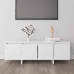 Gossi comoda tv, alb, 120x30x40,5 cm, lemn prelucrat