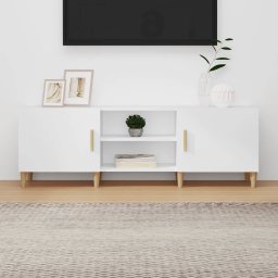 Gossi comoda tv, alb, 150x30x50 cm, lemn compozit