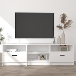 Gossi comoda tv, alb, 150x33,5x45 cm, lemn prelucrat