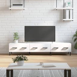 Gossi comoda tv, alb, 150x36x30 cm, lemn prelucrat