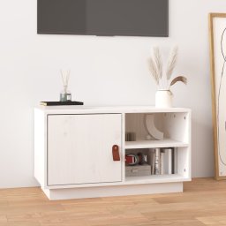 Gossi comoda tv, alb, 70x34x40 cm, lemn masiv de pin