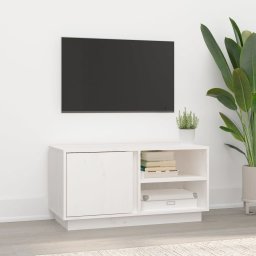Gossi comoda tv, alb, 80x35x40,5 cm, lemn masiv de pin