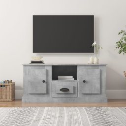 Gossi comoda tv, gri beton, 100x35,5x45 cm, lemn prelucrat