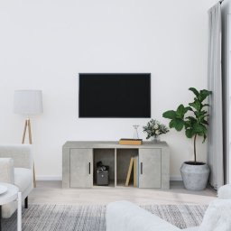 Gossi comoda tv, gri beton, 100x35x40 cm, lemn prelucrat