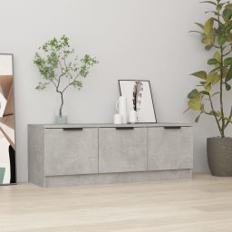 Gossi comoda tv, gri beton, 102x35x36,5 cm, lemn prelucrat