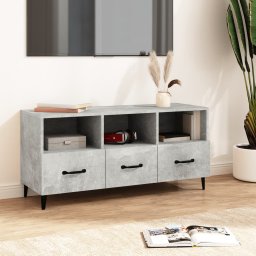 Gossi comoda tv, gri beton, 102x35x50 cm, lemn compozit