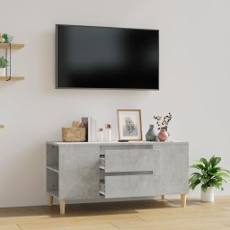 Gossi comoda tv, gri beton, 102x44,5x50 cm, lemn prelucrat