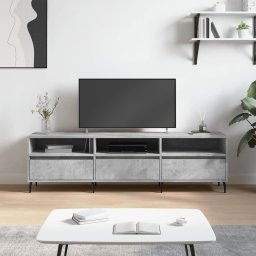 Gossi comoda tv, gri beton, 150x30x44,5 cm, lemn prelucrat