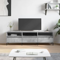 Gossi comoda tv, gri beton, 150x30x44,5 cm, lemn prelucrat