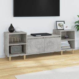 Gossi comoda tv, gri beton, 160x35x55 cm, lemn prelucrat