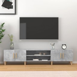 Gossi comoda tv, gri beton, 180x31,5x40 cm, lemn prelucrat