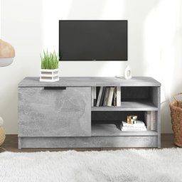 Gossi comoda tv, gri beton, 80x35x36,5 cm, lemn prelucrat