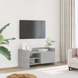 Gossi comoda tv, gri beton, 80x35x40 cm, lemn prelucrat