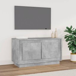 Gossi comoda tv, gri beton, 80x35x45 cm, lemn prelucrat