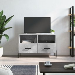 Gossi comoda tv, gri beton, 80x36x50 cm, lemn compozit