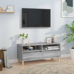 Gossi comoda tv, gri sonoma, 100x34,5x44,5 cm, lemn prelucrat