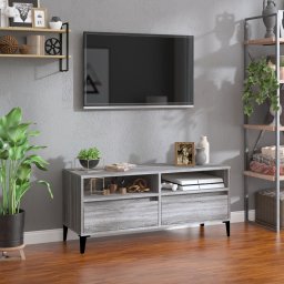 Gossi comoda tv, gri sonoma, 100x34,5x44,5 cm, lemn prelucrat