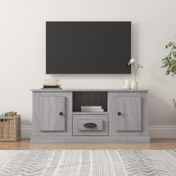 Gossi comoda tv, gri sonoma, 100x35,5x45 cm, lemn prelucrat
