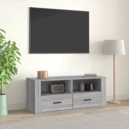 Gossi comoda tv, gri sonoma, 100x35x40 cm, lemn prelucrat