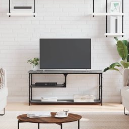 Gossi comoda tv, gri sonoma, 103x38x46,5 cm, lemn prelucrat si otel