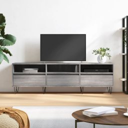 Gossi comoda tv, gri sonoma, 150x30x44,5 cm, lemn prelucrat