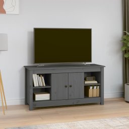 Gossi comoda tv, gri, 103x36,5x52 cm, lemn masiv de pin