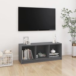 Gossi comoda tv, gri, 104x33x41 cm, lemn masiv de pin