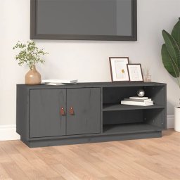 Gossi comoda tv, gri, 105x34x40 cm, lemn masiv de pin