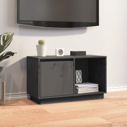 Gossi comoda tv, gri, 74x35x44 cm, lemn masiv de pin