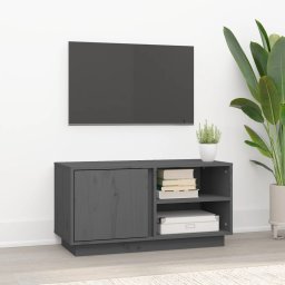 Gossi comoda tv, gri, 80x35x40,5 cm, lemn masiv de pin