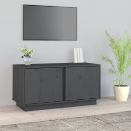 Gossi comoda tv, gri, 80x35x40,5 cm, lemn masiv de pin