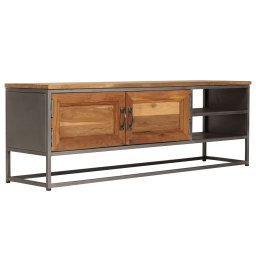 Gossi comoda tv, lemn de tec reciclat si otel, 120 x 30 x 40 cm